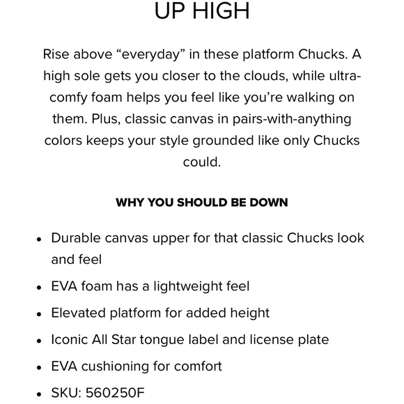 Converse Chuck Taylor All Star Lift Platform Canvas Sneakers Size 7.5 - Picture 7 of 7